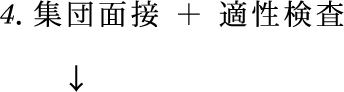 4．一次面接 ＋ 適性検査