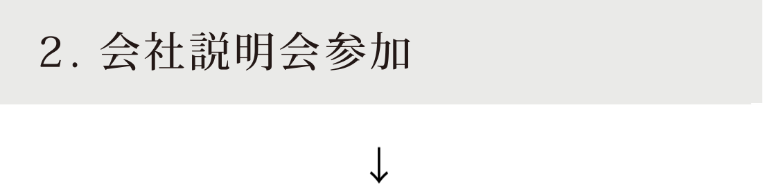 2. 会社説明会参加